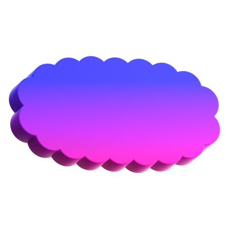 雲 水平  3D Icon