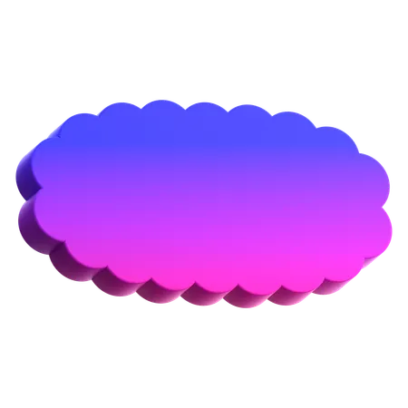 雲 水平  3D Icon