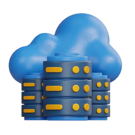 Cloud Hosting  3D Icon