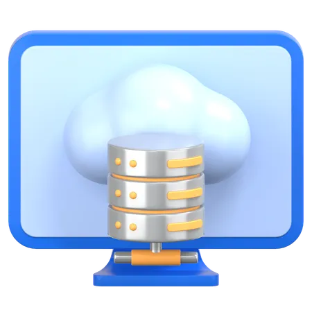 Cloud hosting  3D Icon