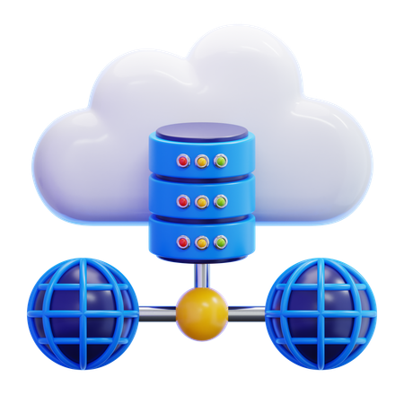 Cloud Hosting  3D Icon