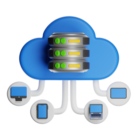 Cloud Hosting  3D Icon