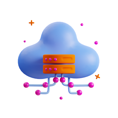 Cloud Hosting  3D Icon
