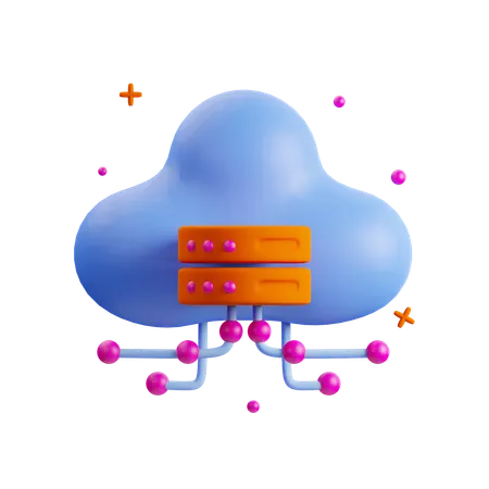 Cloud Hosting  3D Icon