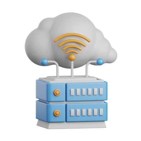 Cloud Hosting  3D Icon