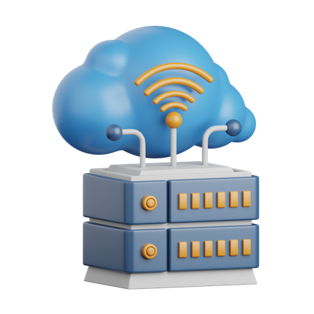 Cloud Hosting  3D Icon