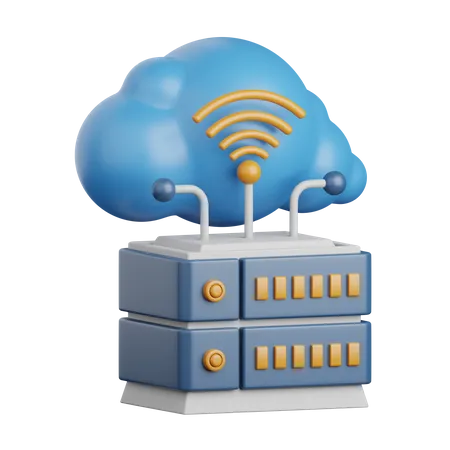 Cloud Hosting  3D Icon