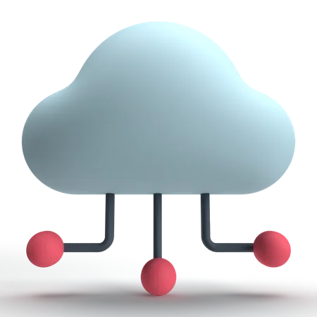 Cloud Hosting  3D Icon