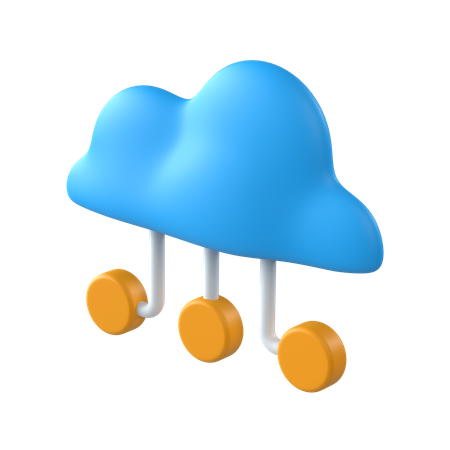 Cloud Hosting  3D Icon