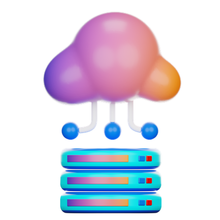 Cloud Hosting  3D Icon