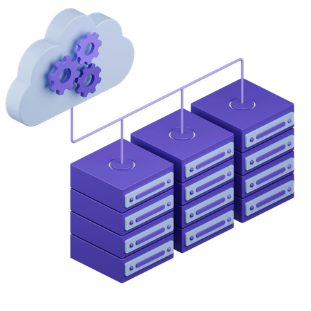 Cloud Hosting  3D Icon