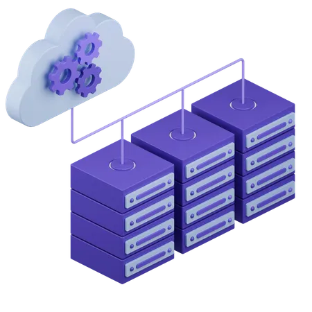 Cloud Hosting  3D Icon