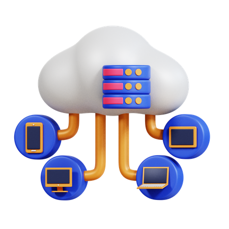 Cloud Hosting  3D Icon