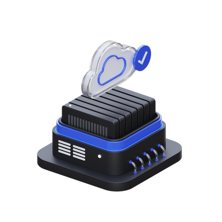 Cloud Hosting  3D Icon