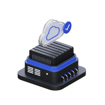 Cloud Hosting  3D Icon