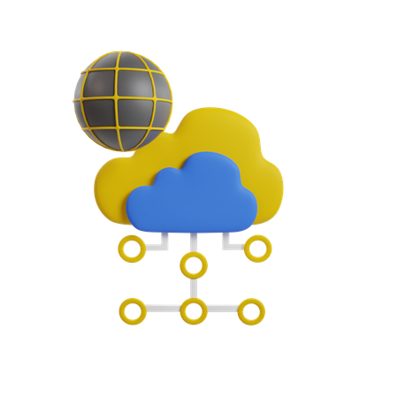 Cloud Hosting  3D Icon