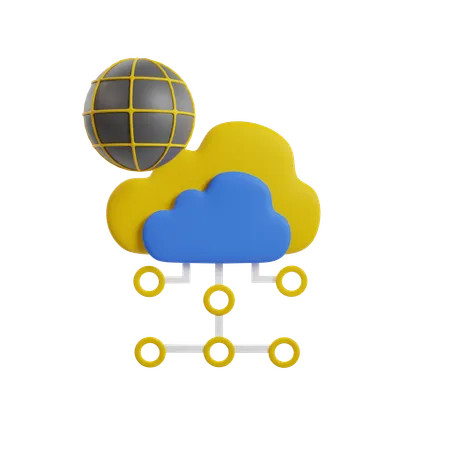 Cloud Hosting  3D Icon