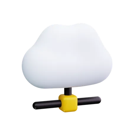 Cloud Hosting  3D Icon