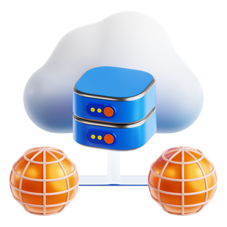 Cloud Hosting  3D Icon