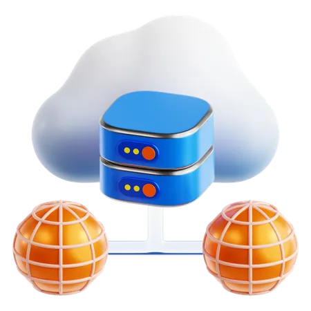 Cloud Hosting  3D Icon