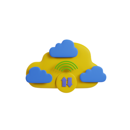 Cloud Hosting  3D Icon