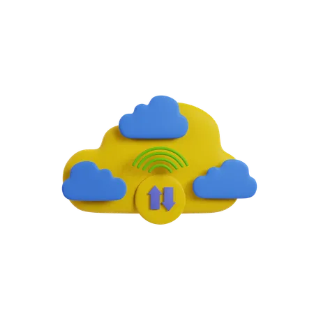 Cloud Hosting  3D Icon