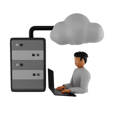 Cloud Hosting  3D Icon