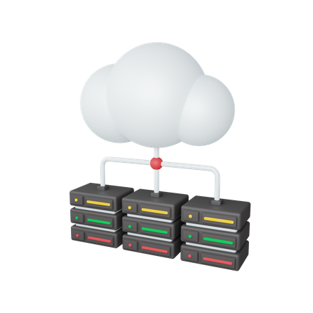 Cloud Hosting  3D Icon