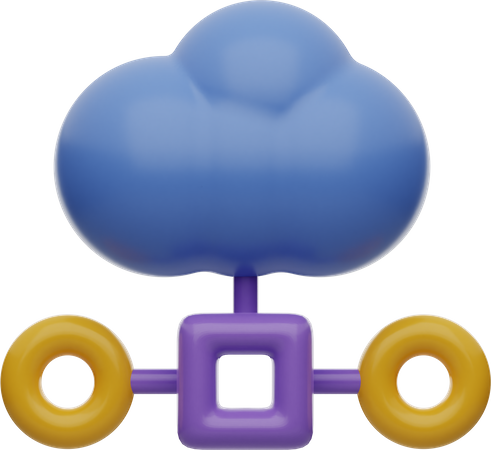 Cloud Hosting  3D Icon