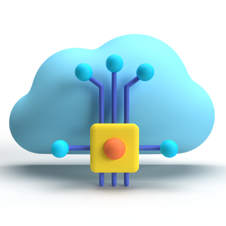 Cloud Hosting  3D Icon