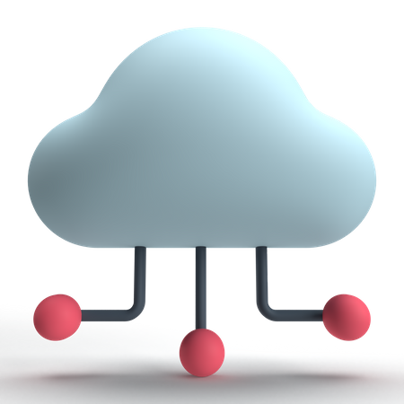 Cloud Hosting  3D Icon