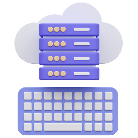 Cloud Hosting  3D Icon