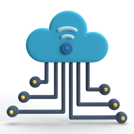 Cloud Hosting  3D Icon