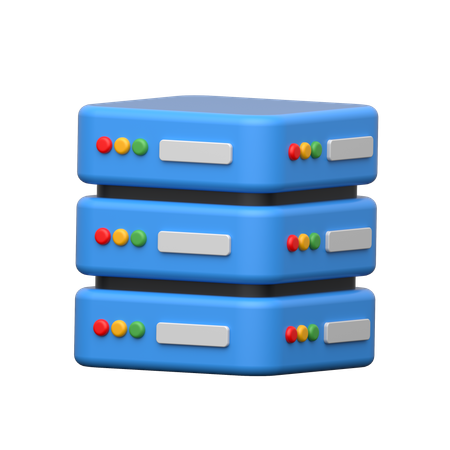 Cloud Hosting Server  3D Icon