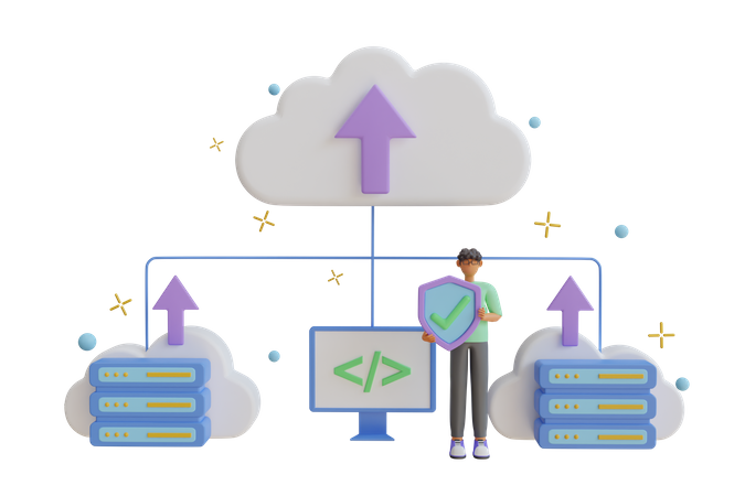 Cloud-Hosting-Verwaltung  3D Icon