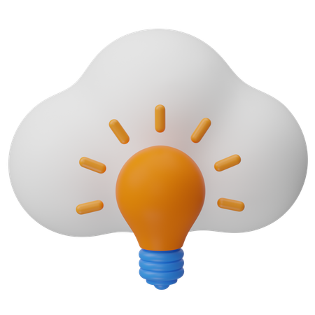 Cloud Idea  3D Icon