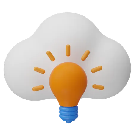 Cloud Idea  3D Icon