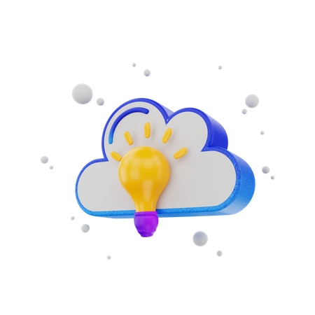 Cloud Idea 3D Illustration