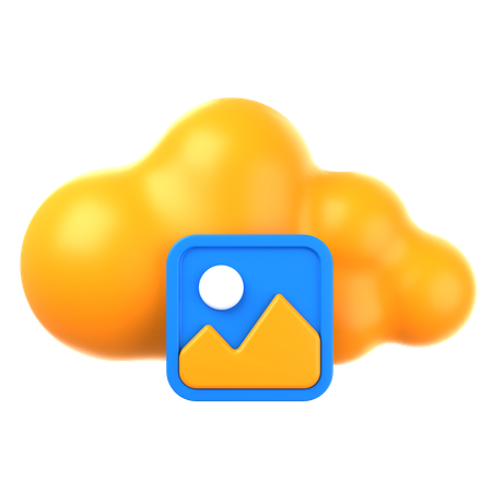 Cloud Image  3D Icon