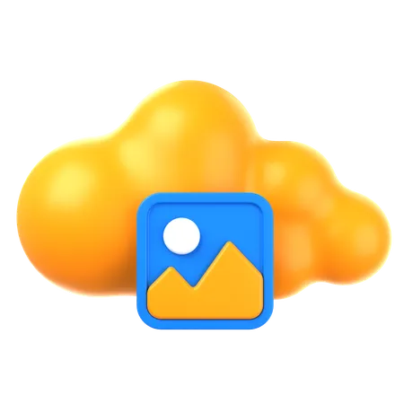 Cloud Image  3D Icon