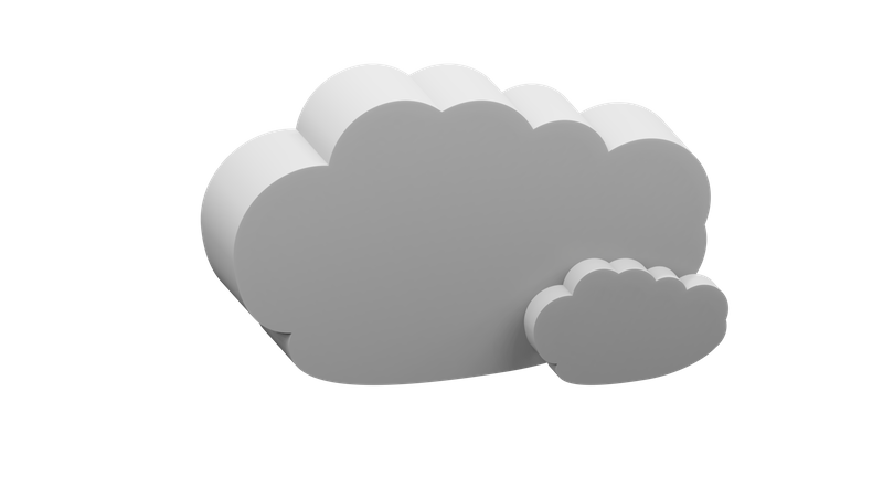 Cloud in the Sky  3D Illustration