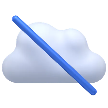 Nuage indisponible  3D Icon