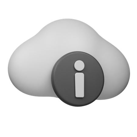 Cloud Info  3D Icon
