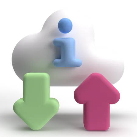 Cloud Info  3D Icon