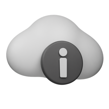 Cloud Info  3D Icon