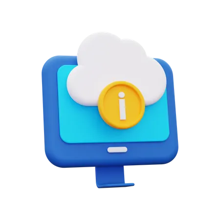 Cloud information 3D Icon