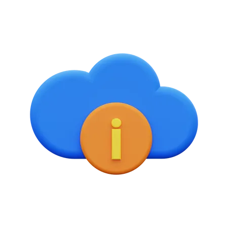 Cloud Information 3D Icon