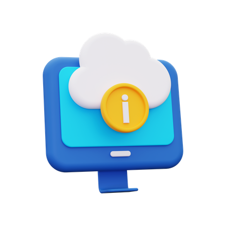 Cloud-Informationen  3D Icon