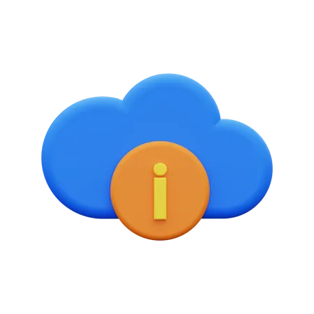 Cloud-Informationen  3D Icon