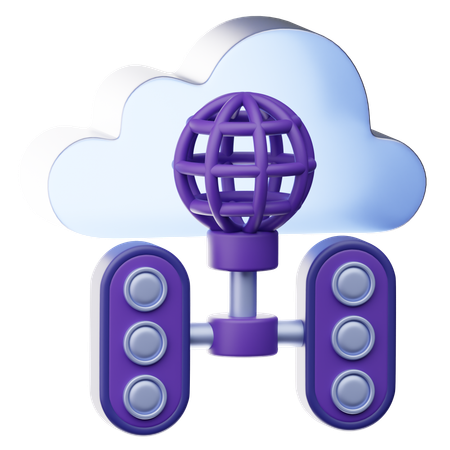 Cloud Internet  3D Icon